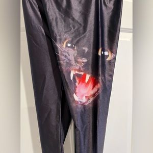 New- Realistic Black Cat LOTUS Leggings